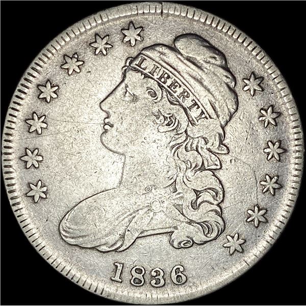 1836 Capped Bust Half Dollar LIGHTLY CIRCULATED