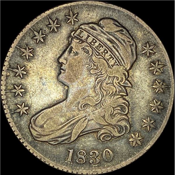 1830 Capped Bust Half Dollar NEARLY UNCIRCULATED