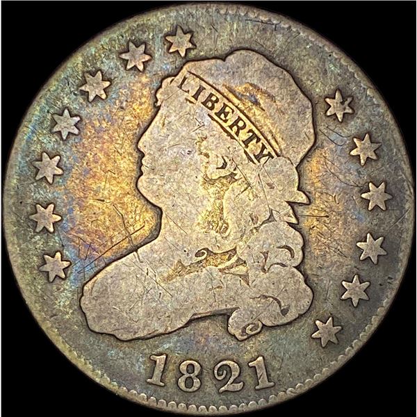 1821 Capped Bust Quarter NICELY CIRCULATED