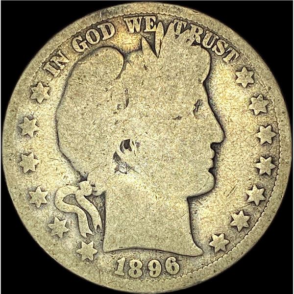 1896-O Silver Barber Half Dollar NICELY CIRCULATED