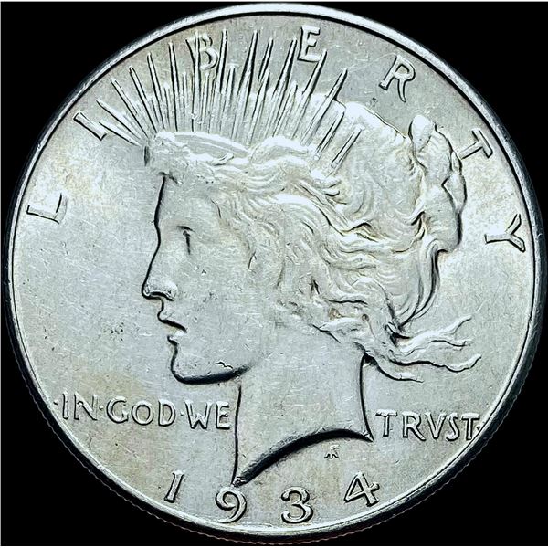 1934-S Silver Peace Dollar CHOICE AU