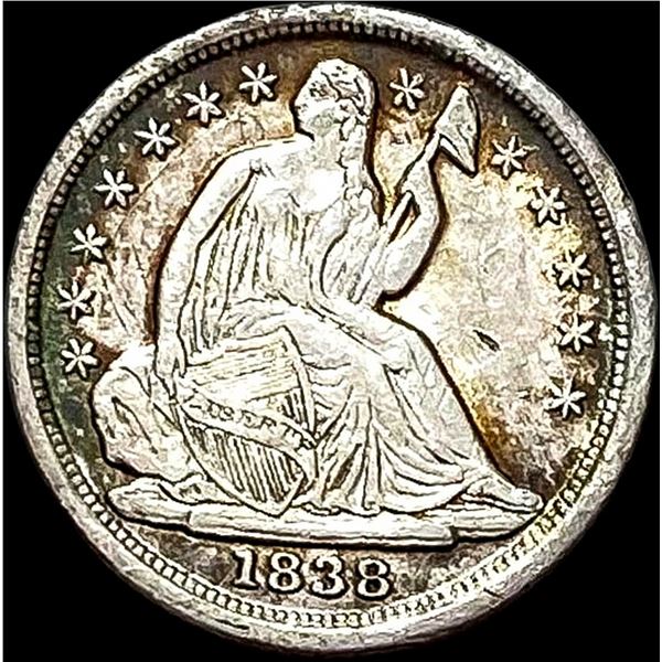 1838 Seated Liberty Half Dime CLOSELY UNCIRCULATED