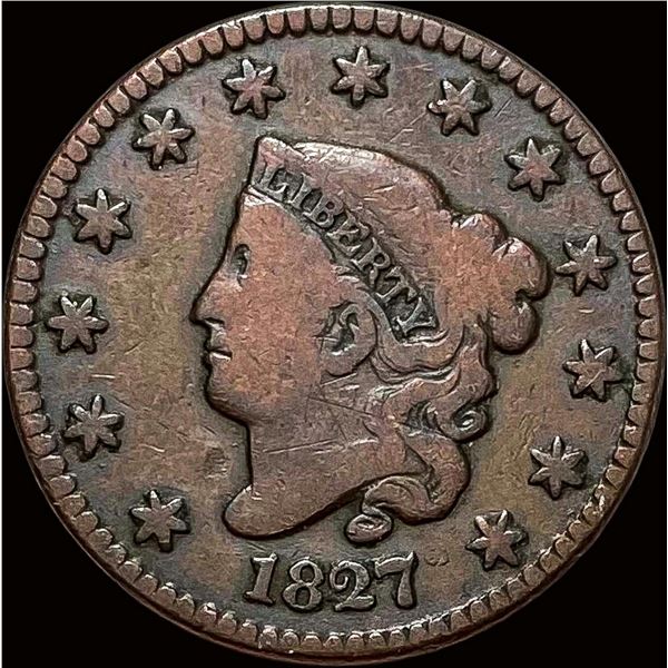 1827 Coronet Head Large Cent NICELY CIRCULATED