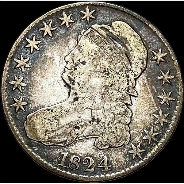 1824 Capped Bust Half Dollar NICELY CIRCULATED
