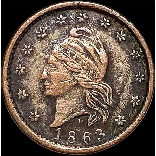 1863 Civil War Token-Army & Navy NEARLY UNCIRCULATED