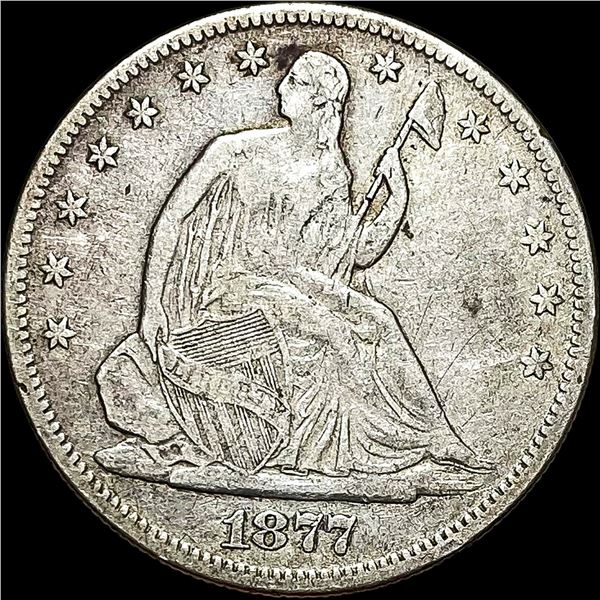 1877 Seated Liberty Half Dollar LIGHTLY CIRCULATED