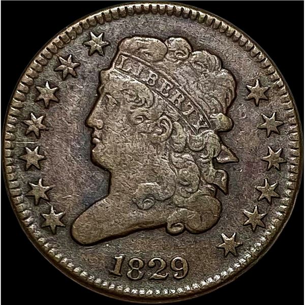1829 Classic Head Half Cent LIGHTLY CIRCULATED