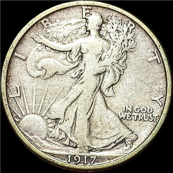 1917-S Walking Liberty Half Dollar NEARLY UNCIRCULATED