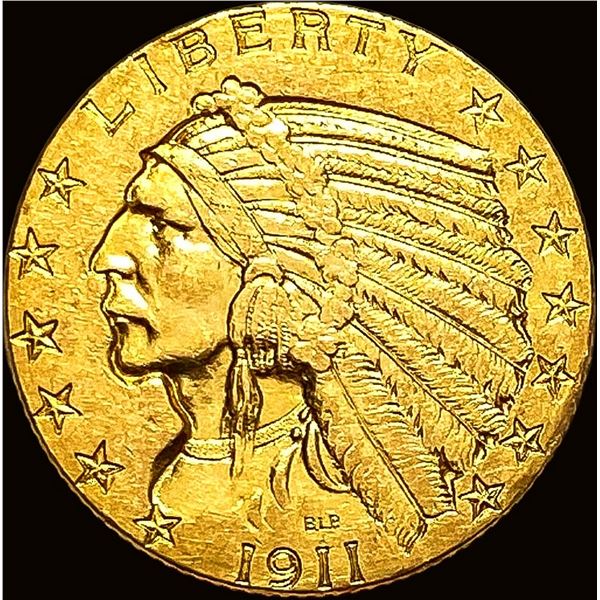 1911 Indian Head Gold Half Eagle $5 CLOSELY UNCIRCULATED