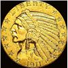 Image 1 : 1911 Indian Head Gold Half Eagle $5 CLOSELY UNCIRCULATED