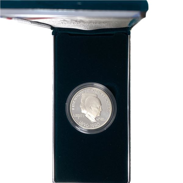 1990 U.S. Eisenhower Centennial Silver Dollar