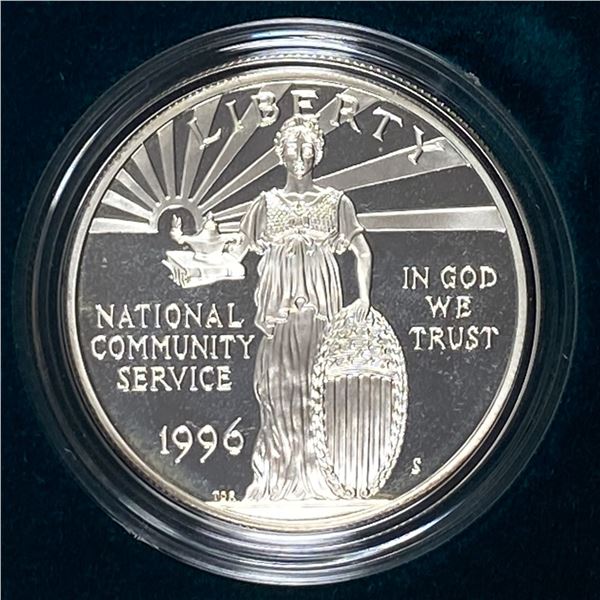 1996 National Communtiy Service Silver Proof $1