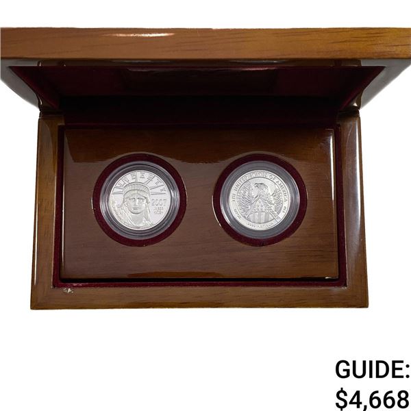 2007 [2 Coin] 10th Ann Platinum Eagle 1oz APtW