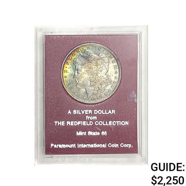 1890-O Morgan Silver Dollar REDFIELD MS65