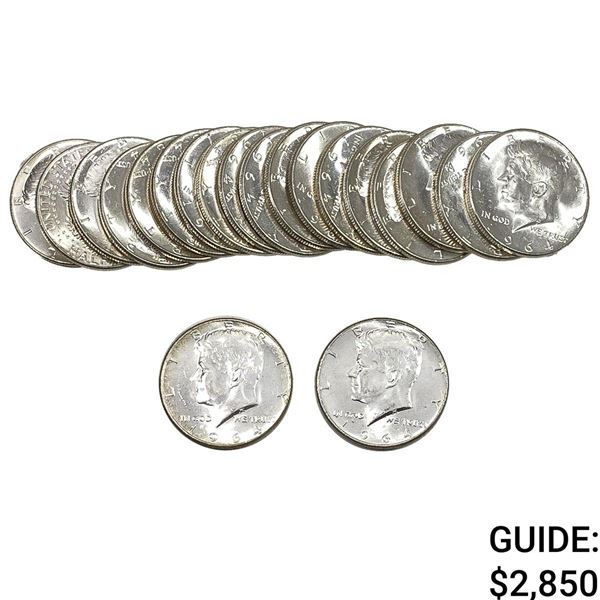 [19 Coins] 1964 Kennedy Half Dollar Roll