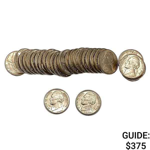 [29 Coins]1938-D Jefferson Nickel Roll