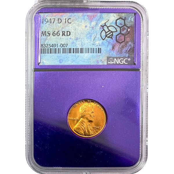 1947-D Wheat Cent NGC MS66 RD