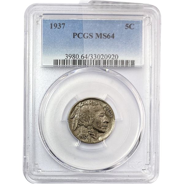 1937 Buffalo Nickel PCGS MS64