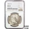 Image 1 : 1922 Silver Peace Dollar NGC MS63