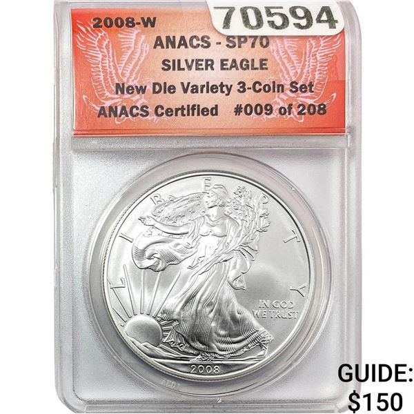 2008-W Silver Eagle ANACS SP70