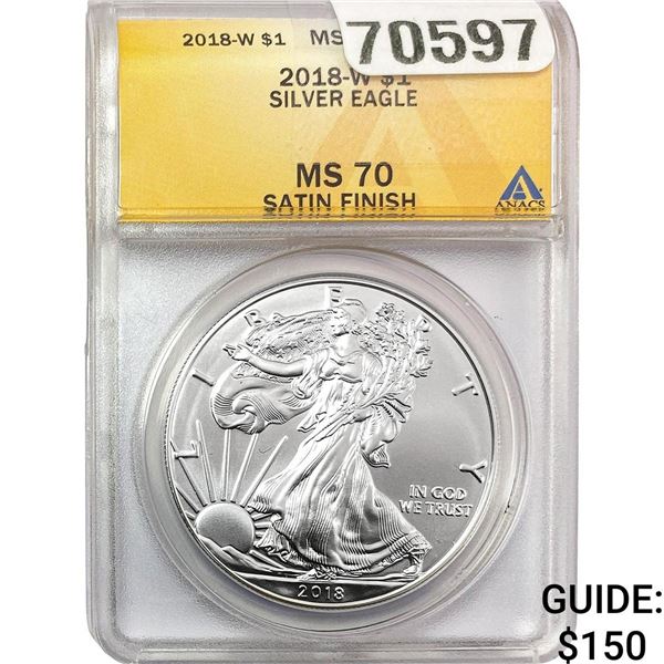 2018-W Silver Eagle ANACS MS70