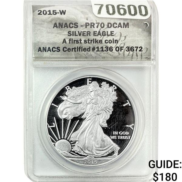 2015-W Silver Eagle ANACS PR70 DCAM