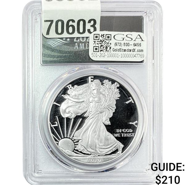 2020-S Silver Eagle PCGS PR70 DCAM
