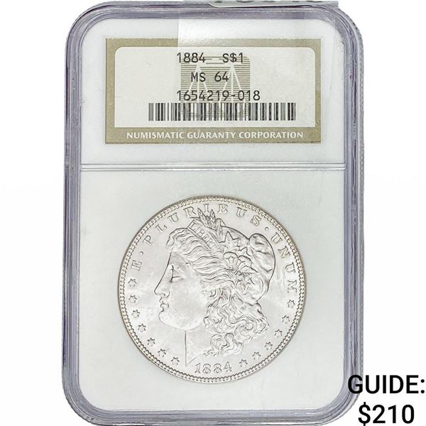 1884 Morgan Silver Dollar NGC MS64