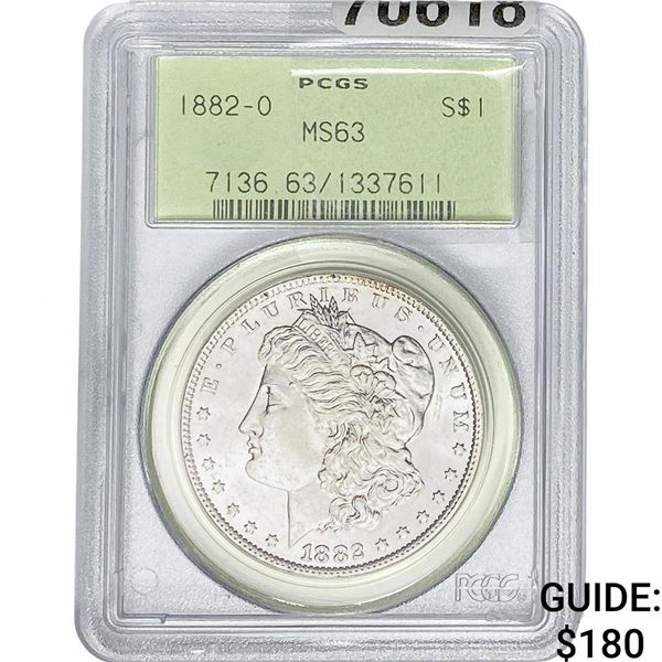 1882-O Morgan Silver Dollar PCGS MS63