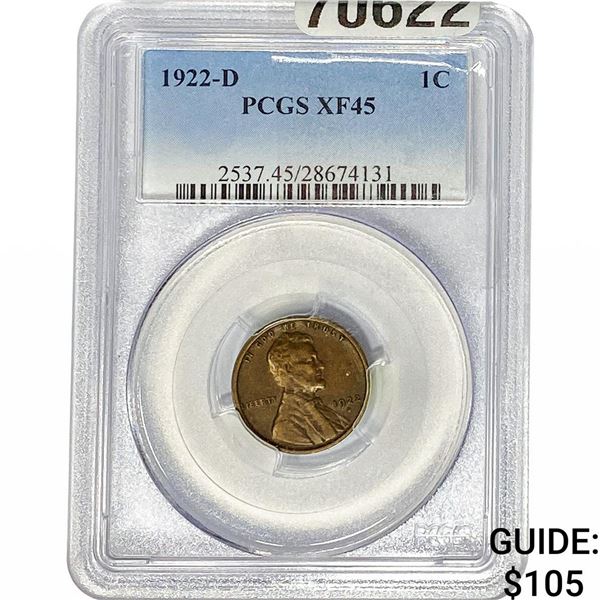 1922-D Wheat Cent PCGS XF45