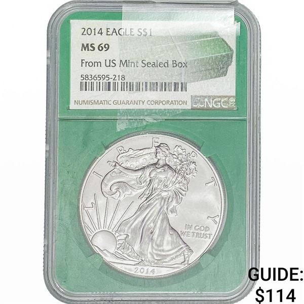 2014 Silver Eagle NGC MS69