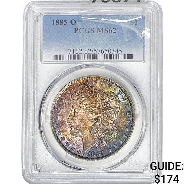 1885-O Morgan Silver Dollar PCGS MS62
