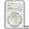 Image 1 : 1921 Morgan Silver Dollar NGC MS65