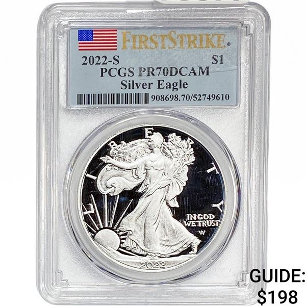 2022-S Silver Eagle PCGS PR70 DCAM