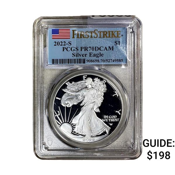 2022-S Silver Eagle PCGS PR70 DCAM