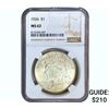 Image 1 : 1926 Silver Peace Dollar NGC MS62