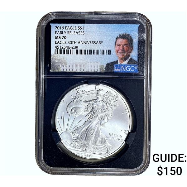 2016 Silver Eagle NGC MS70