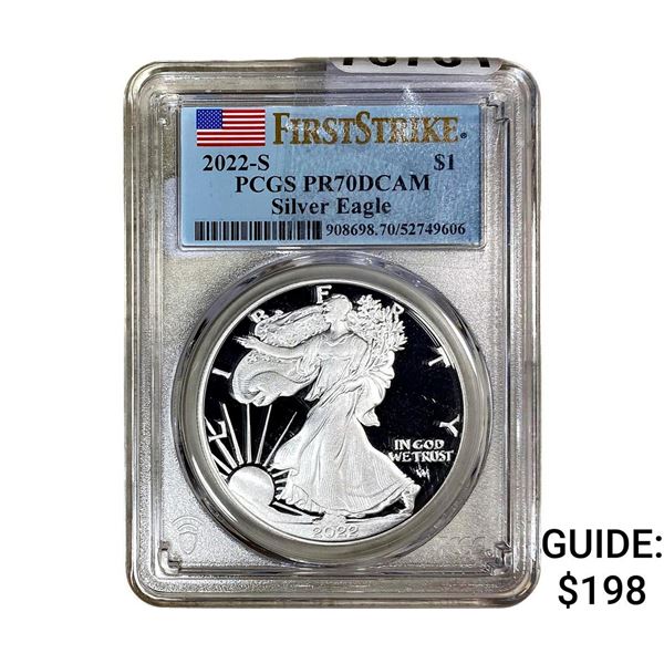 2022-S Silver Eagle PCGS PR70 DCAM