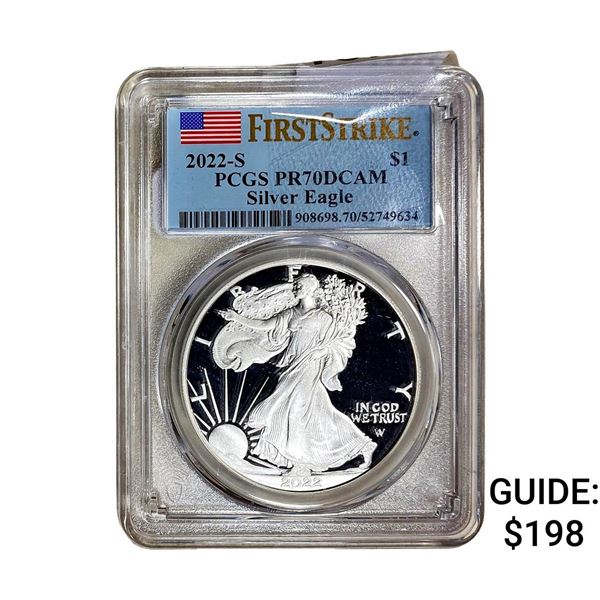 2022-S Silver Eagle PCGS PR70 DCAM