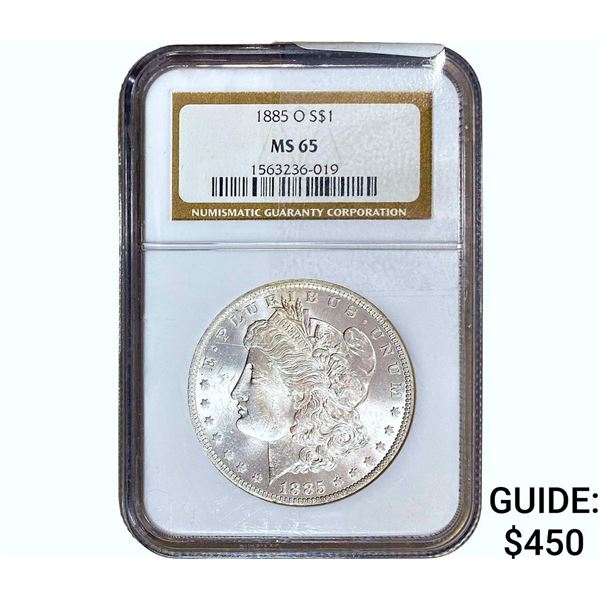 1885-O Morgan Silver Dollar NGC MS65