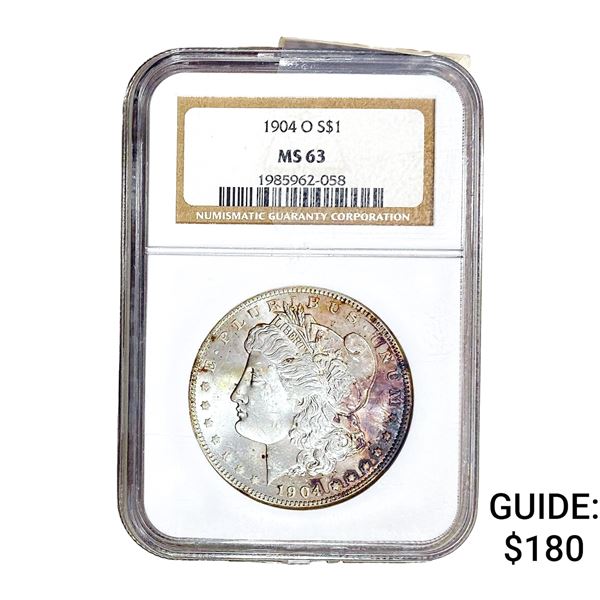 1904-O Morgan Silver Dollar NGC MS63