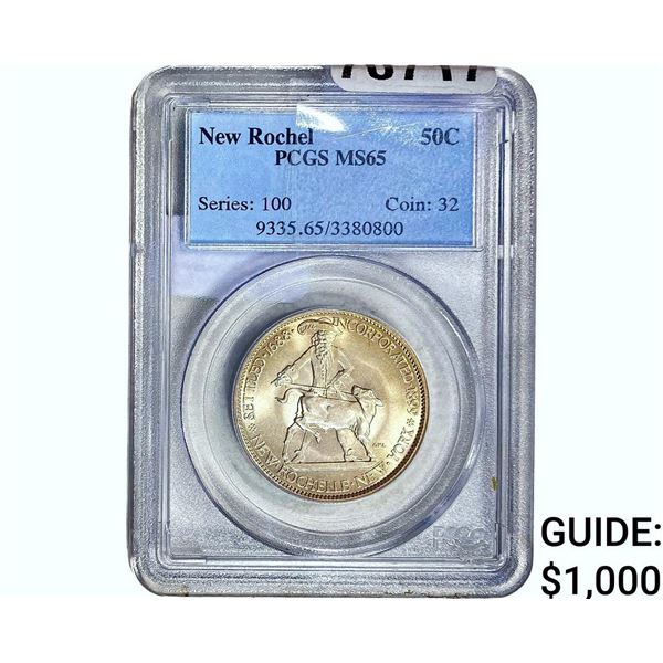 1938 New Rochelle Half Dollar PCGS MS65