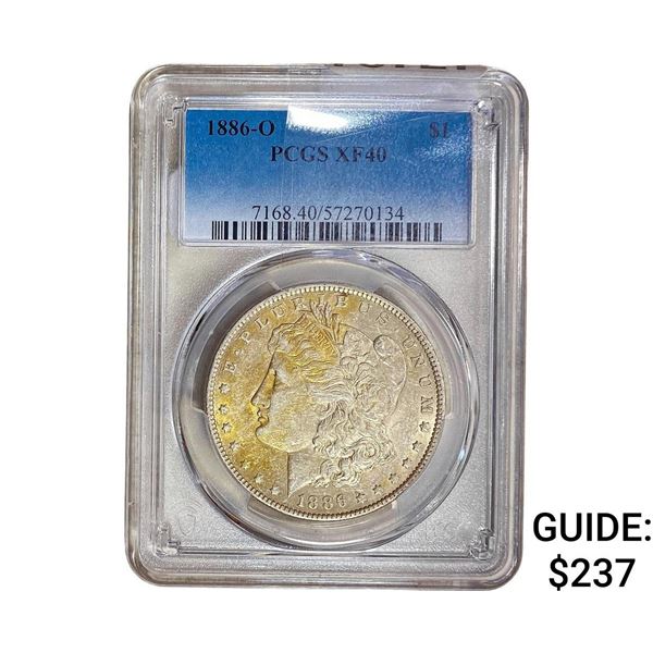 1886-O Morgan Silver Dollar PCGS XF40
