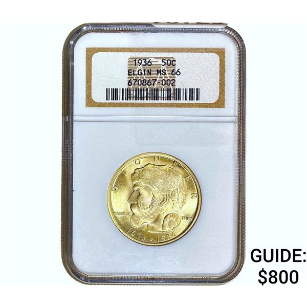 1936 Elgin Half Dollar NGC MS66