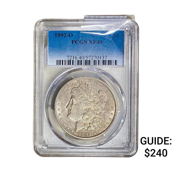 1892-O Morgan Silver Dollar PCGS XF40