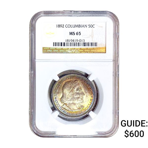 1892 Columbian Expo Half Dollar NGC MS65