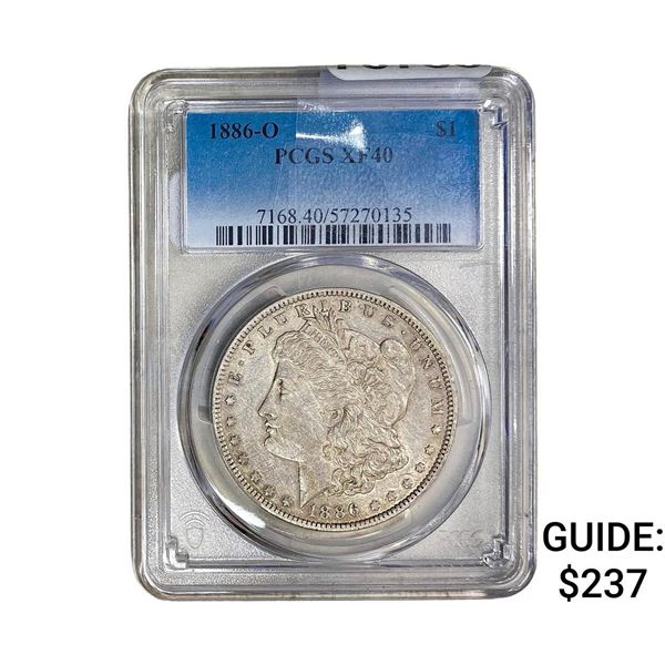 1886-O Morgan Silver Dollar PCGS XF40