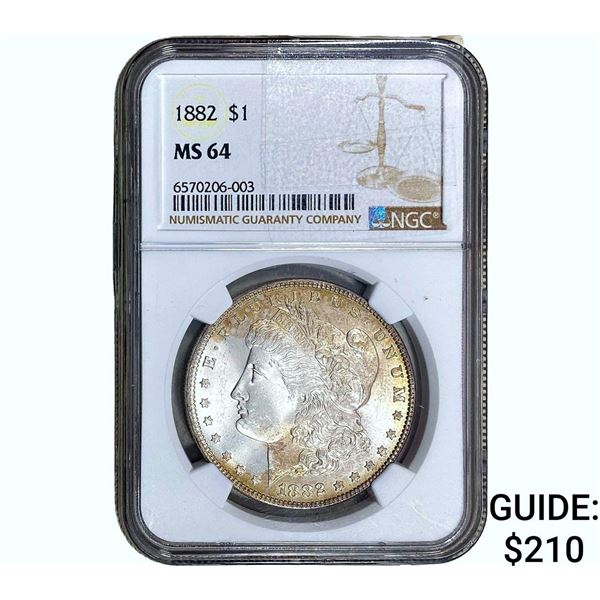 1882 Morgan Silver Dollar NGC MS64