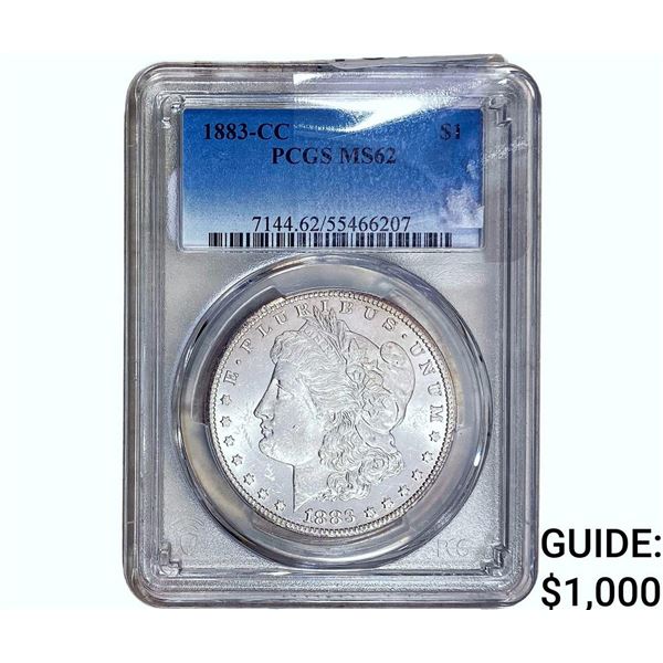 1883-CC Morgan Silver Dollar PCGS MS62
