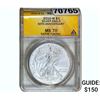 Image 1 : 2016-W Silver Eagle ANACS MS70